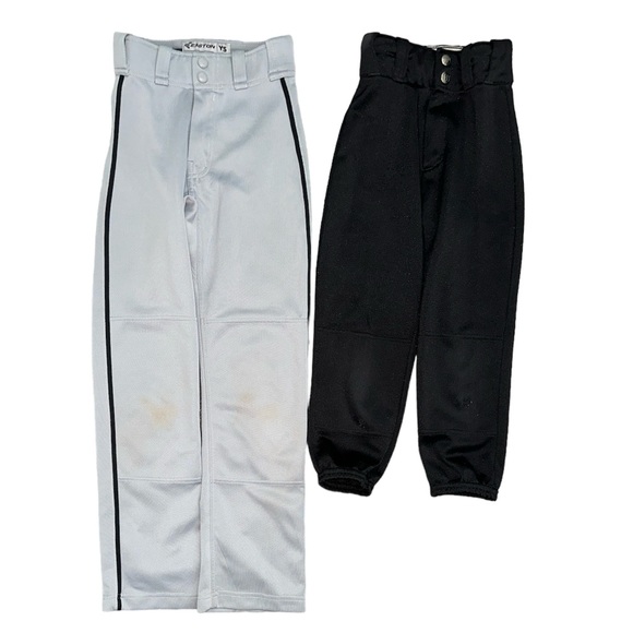 Baseball / Softball T-Ball Grey & Black Play / Practice Pants Bundle Size Small - Picture 2 of 5